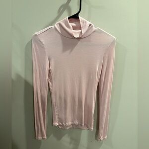 Wilfred Soft Pink Ribbed Turtleneck